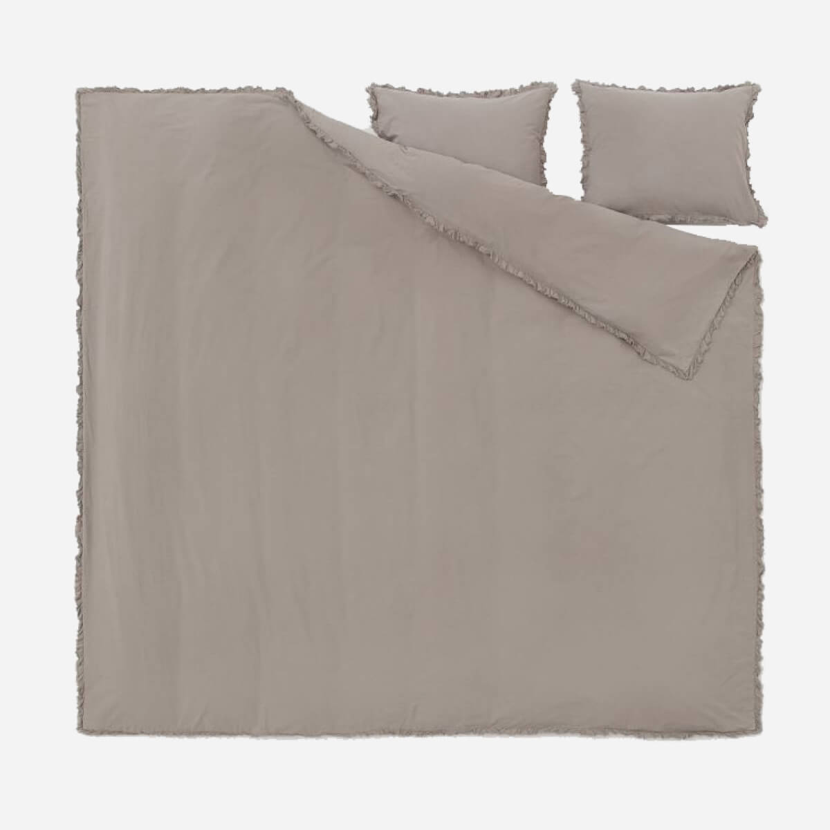 Flounced-trim Duvet Cover Set
