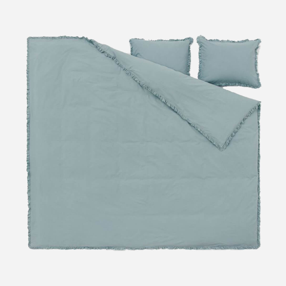 Flounced-trim Duvet Cover Set