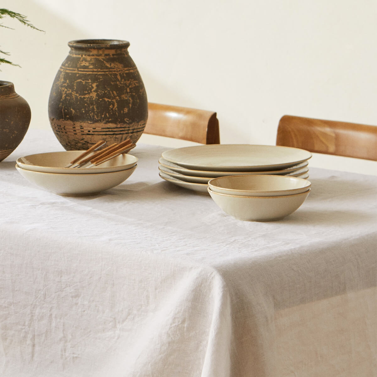 Plain Linen Tablecloth