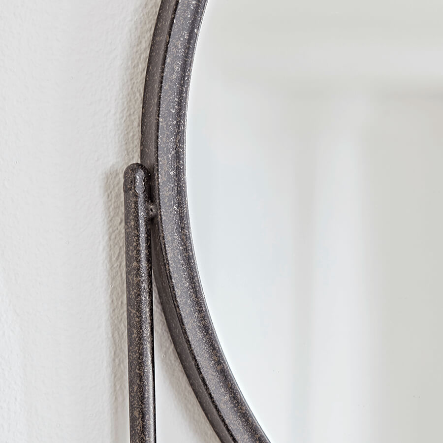Black Round Mirror Shelf