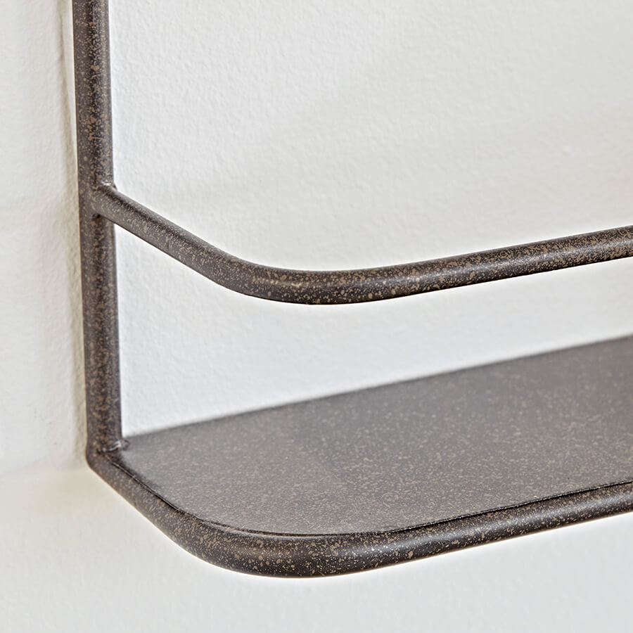 Black Round Mirror Shelf