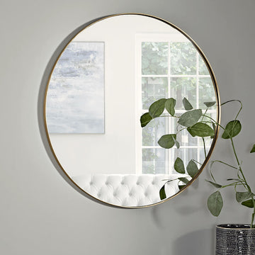 Round Slim Frame Mirror