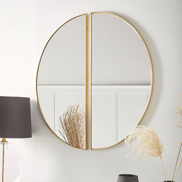 Two-piece Gold Mirror